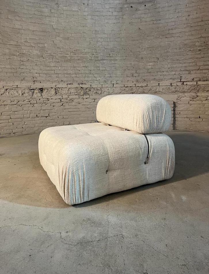 Camaleonda Replica - Witte Bouclé - Zeer Nette Staat, Huis en Inrichting, Fauteuils, Zo goed als nieuw, Stof, 75 tot 100 cm, Ophalen of Verzenden