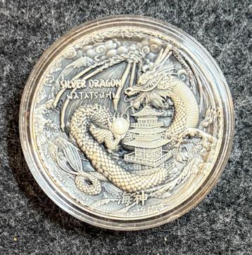 Zilvere 2021 Niue Silver Dragon "Watatsumi" - 2 oz zilver beschikbaar voor biedingen