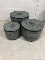 Nieuwe salontafel set van 3 aluminium black patina