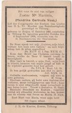 zr. Hendrina G. Voss 1881 Heijen + 1908 Tilburg, 25 jaar, Verzenden