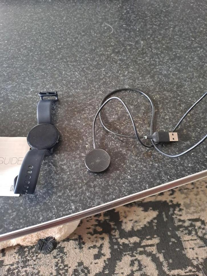 Samsung Galaxy Watch Active - Zwart, Sieraden, Tassen en Uiterlijk, Smartwatches, Gebruikt, Android, Zwart, Afstand, Calorieverbanding