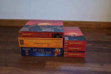 stapel kolonisten van Catan spellen beschikbaar voor biedingen
