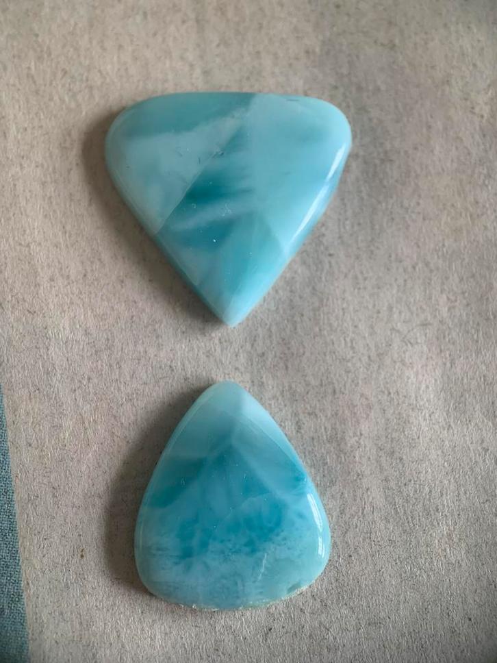 Larimar edelstenen cabochons, Sieraden, Tassen en Uiterlijk, Edelstenen, Nieuw, Verzenden