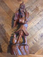 Large Wood Carved Fisherman, Ophalen of Verzenden