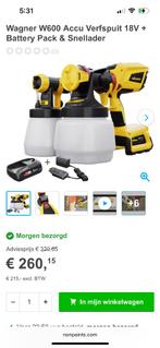 verf spuit incl schoonmaakset twv 40,- MOET WEG!, Ophalen of Verzenden, Zo goed als nieuw, Overige typen