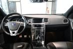 Volvo V60 2.0 D2 R-Design ECC Cruise control Navigatie Leer/, Auto's, Volvo, Lichtsensor, Gebruikt, 4 cilinders, Zwart