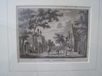 Antieke scherpe gravure uit 1786 Het dorp Voorburg Ingelijst, Antiek en Kunst, Kunst | Etsen en Gravures, Ophalen of Verzenden