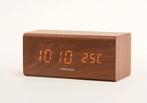 Karlsson Houten Digitale Wekker 16x7x7cm, Huis en Inrichting, Ophalen of Verzenden, Zo goed als nieuw, Digitaal, Wekker of Tafelklok