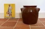 Grote bruine grès olijven pot met grepen, Antiek en Kunst, Ophalen of Verzenden