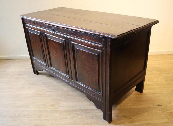 Antieke Engelse dekenkist, 18e eeuw, Antiek en Kunst, Antiek | Woonaccessoires, Ophalen of Verzenden
