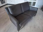 Leolux leren 2-zits bank met verlenging zitkussens, Huis en Inrichting, Banken | Bankstellen, 150 tot 200 cm, Tweepersoons, 75 tot 100 cm