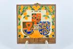 CLOISONNÉ TEGEL ORANJE HUIS EN NEDERLAND, Verzamelen, Koninklijk Huis en Royalty, Nederland, Ophalen of Verzenden, Zo goed als nieuw