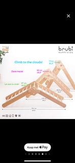Brubi montessori klimdriehoek met glijbaan/klimplank, Kinderen en Baby's, Speelgoed | Houten speelgoed, Ophalen, Gebruikt