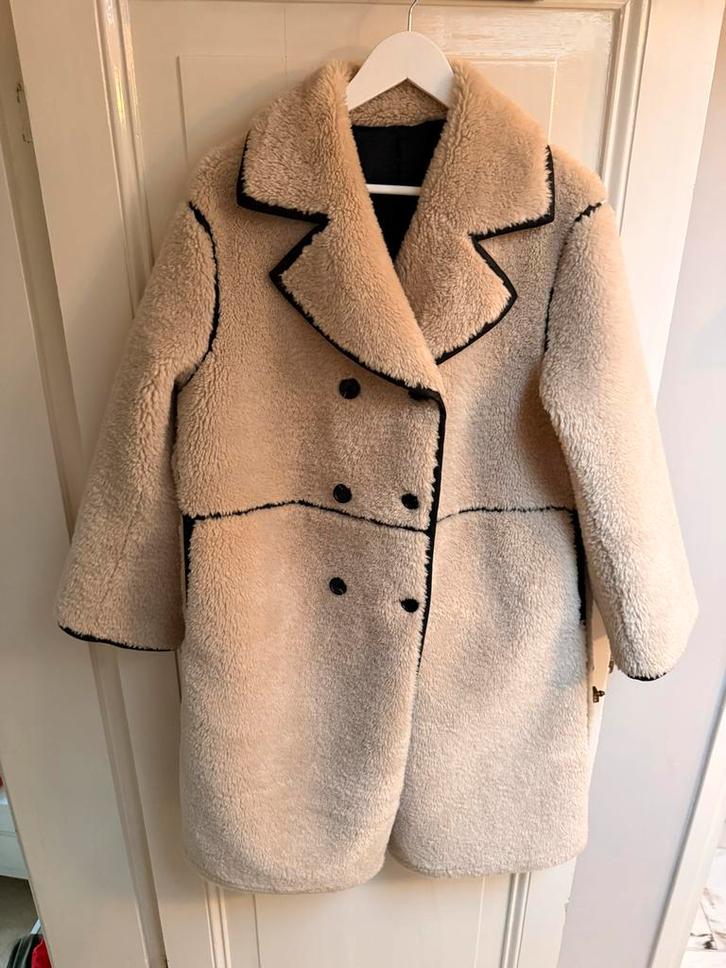 Beige Teddy Jas Arket 42, Kleding | Dames, Jassen | Zomer, Zo goed als nieuw, Maat 42/44 (L), Beige, Ophalen of Verzenden