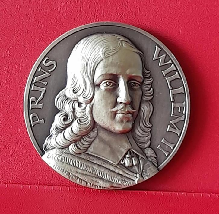 Bronzen penning Prins Willem II 1626-1650, Postzegels en Munten, Penningen en Medailles, Brons, Nederland, Ophalen of Verzenden