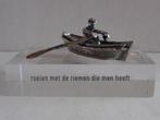Miniatuur zilver S12a roeiboot zilveren miniaturen, Antiek en Kunst, Verzenden, Zilver