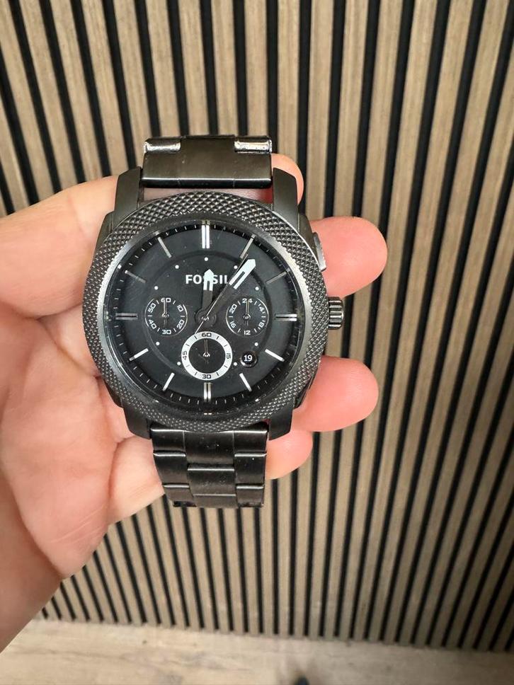 Fossil Herenhorloge, Sieraden, Tassen en Uiterlijk, Horloges | Heren, Zo goed als nieuw, Polshorloge, Staal, Leer, Ophalen of Verzenden