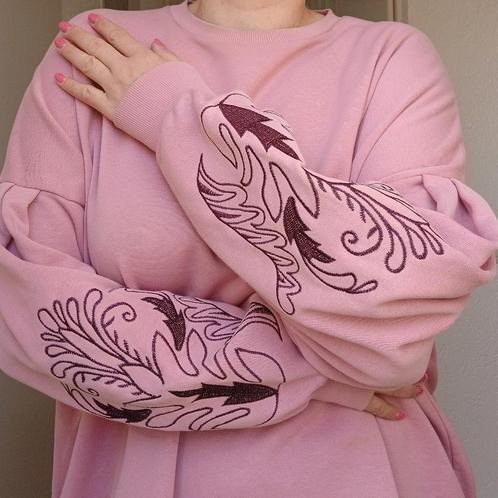 Shoeby lichtroze oversized sweater borduursel balloon mouwen, Kleding | Dames, Truien en Vesten, Gedragen, Maat 42/44 (L), Roze