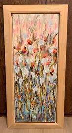 Schilderij bloemen 56x116 cm Marga de Graaf, Ophalen