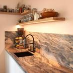 Massief Eiken Wandplank met LED Verlichting, Overige materialen, Nieuw, Ophalen of Verzenden, Modern tijdloos