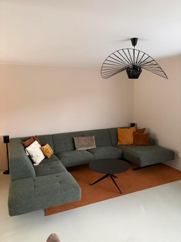 Montel bank Traffic (groen), Huis en Inrichting, Banken | Sofa's en Chaises Longues, Zo goed als nieuw, Vierpersoons of meer, 300 cm of meer