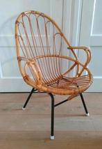 Vintage stoel rotan stoel Rohe Noordwolde stoeltje fauteuil, Huis en Inrichting, Stoelen, Ophalen, Gebruikt, Bruin, Eén