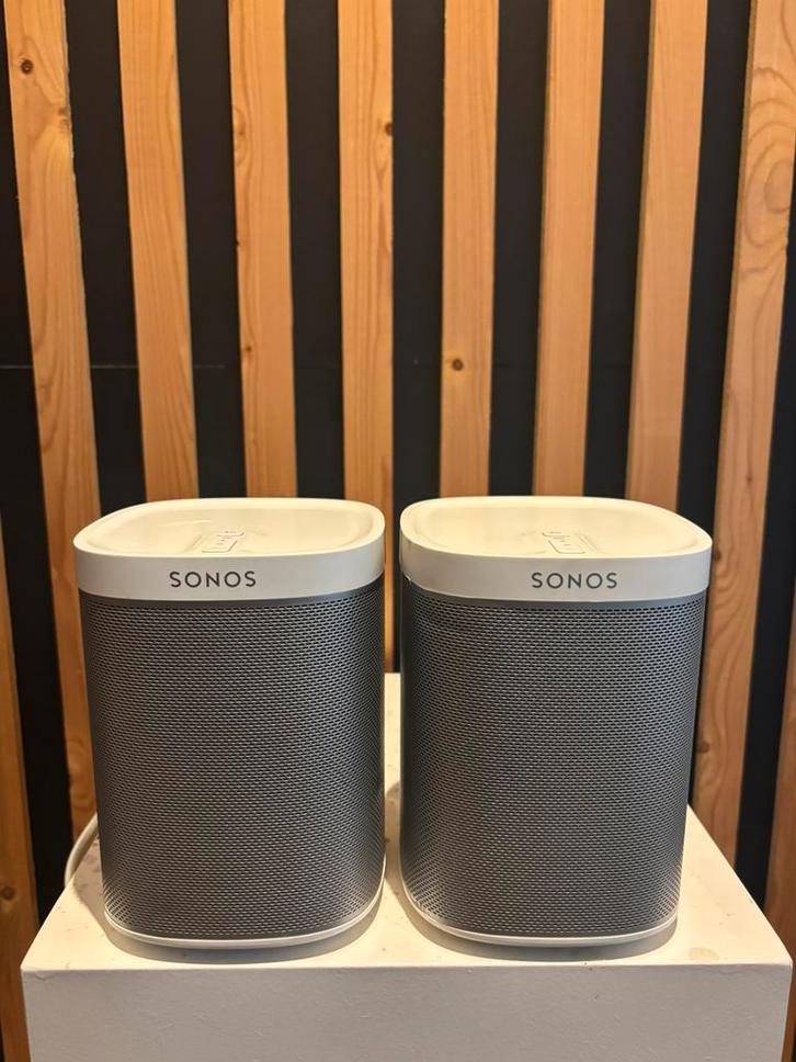 Sonos play 1 DUO-set, Audio, Tv en Foto, Luidsprekers, Zo goed als nieuw, Front, Rear of Stereo speakers, Minder dan 60 watt, Sonos