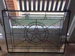 Glas in Lood element (wit glas met 5 puntige ster), Antiek en Kunst, Antiek | Glas en Kristal, Ophalen