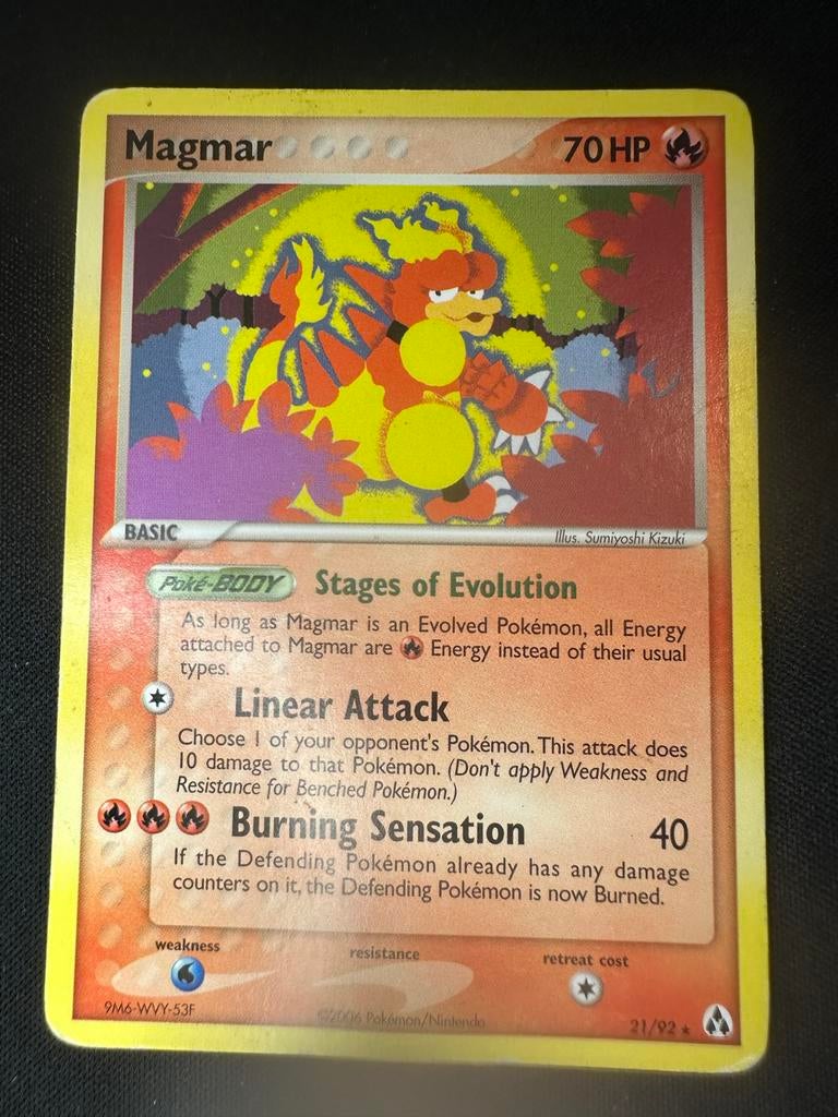 Magmar 21/92 - Zeldzame EX Legend Maker, Ophalen of Verzenden, Gebruikt, Losse kaart