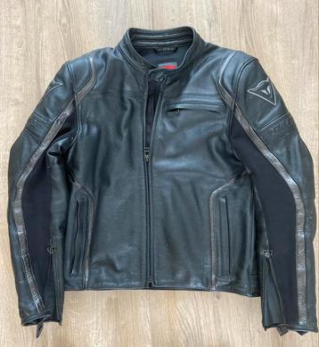 Dianese leren motorjas, zgan, maat 50, bruin/zwart beschikbaar voor biedingen