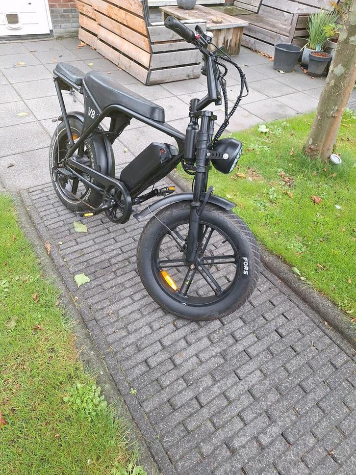 Stoere Fatbike V8 - Dikke banden!, Fietsen en Brommers, Elektrische fietsen, Gebruikt, Overige merken, 51 tot 55 cm, 50 km per accu of meer