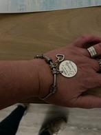 Stoere Armband met Bedels - Geen Echt Zilver, Sieraden, Tassen en Uiterlijk, Armbanden, Overige materialen, Gebruikt, Ophalen of Verzenden