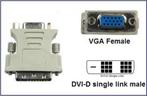 DVI-D (18 + 1 single link) male <-> VGA female Adapter, Computers en Software, Pc- en Netwerkkabels, Nieuw, Verzenden