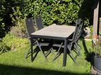 Tuinset met vier hartman verstelbare stoelen, Ophalen, Gebruikt, Kunststof