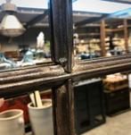 Industriële spiegel, grote spiegels, antiek raam, staalraam, Ophalen