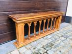 Unieke sidetable / antieke houten communiebank uit kerk, Ophalen