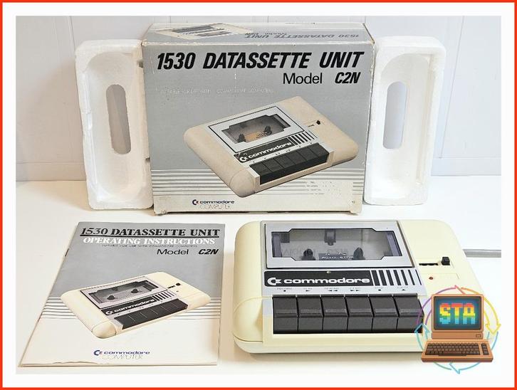 Commodore 1530 Datasette Unit (C2N) – Met Doos & Handleiding, Computers en Software, Vintage Computers, Ophalen of Verzenden