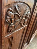 Vintage houten commode met roodbruin marmeren blad, Ophalen, Gebruikt