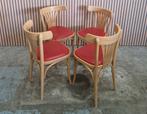 4 x Ton Cafestoelen Vintage Bentwood houten cafe stoelen, Ophalen of Verzenden, Zo goed als nieuw, Rood, Vijf, Zes of meer stoelen