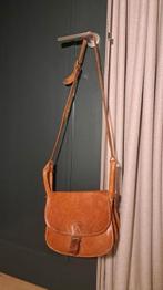 Leren schoudertasje camel, Sieraden, Tassen en Uiterlijk, Tassen | Damestassen, Ophalen of Verzenden, Gebruikt, Bruin, Schoudertasje