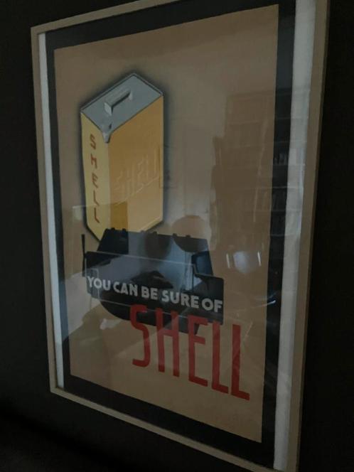 Shell poster “you can be sure of Shell, Verzamelen, Merken en Reclamevoorwerpen, Gebruikt, Reclamebord, Ophalen of Verzenden