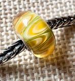 Trollbeads Trollbead OOAK Geel/Groene Golfjes, 1 bedel, Ophalen of Verzenden, Nieuw, Trollbeads