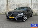 Mercedes C-klasse Pano/Cam/AMG/LED/ACC/Stoelverwarming/Lane, Automaat, 65 €/maand, Leder en Stof, Zwart