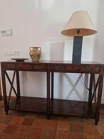 Klassieke Engelse sidetable, haltafel, console tafel, Ophalen, Zo goed als nieuw, 25 tot 50 cm, Rechthoekig