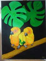 Vogels in het groen, Antiek en Kunst, Kunst | Schilderijen | Modern, Ophalen of Verzenden