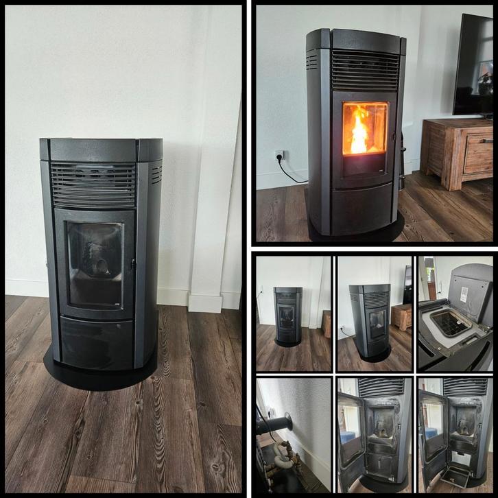 Pelletkachel cv MCZ Musa hydromatic 16 kw, Huis en Inrichting, Kachels, Zo goed als nieuw, Pelletkachel, Overige brandstoffen
