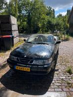 Saab 9-3 2.0 T Cabrio 2001 Zwart, Auto's, Saab, Voorwielaandrijving, 74 €/maand, 4 cilinders, Cabriolet