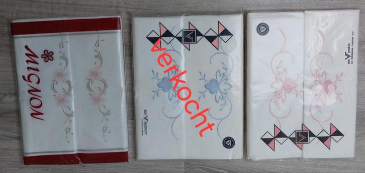 lakensets, jaren '70, mag ook per stuk, Huis en Inrichting, Slaapkamer | Beddengoed, Nieuw, Overige typen, Tweepersoons, Wit, Ophalen of Verzenden