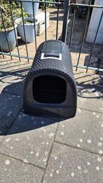 Curver zwarte rattan kattenbak, Ophalen of Verzenden, Gebruikt, Gesloten