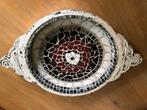 Schaal met handwerk mozaiek in het midden . maten 57 x 40 x, Schaal, Rond, Nieuw, Ophalen of Verzenden